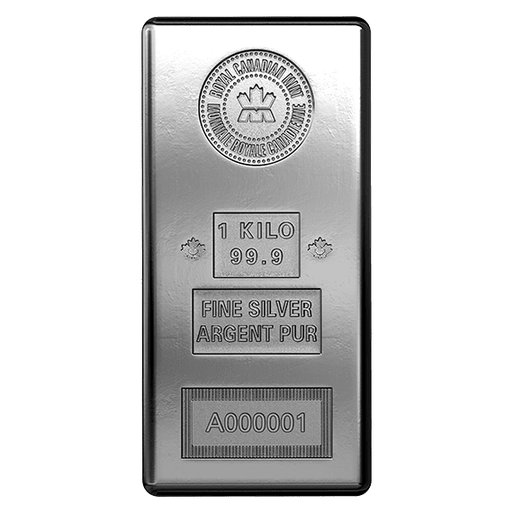 Lingot d'argent  1 kilogramme - Royal Canadian Mint