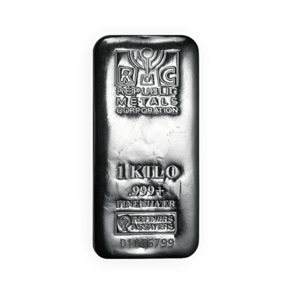 Lingot d'argent  1 kilogramme - Republic Metals Corporation