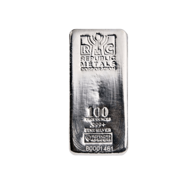 Lingot d'argent  100 onces - Republic Metals Corporation