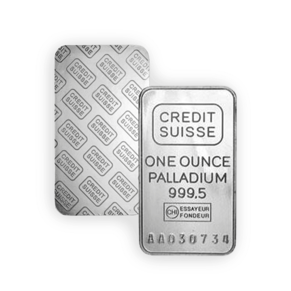 Lingot de palladium  1 once - Crédit Suisse