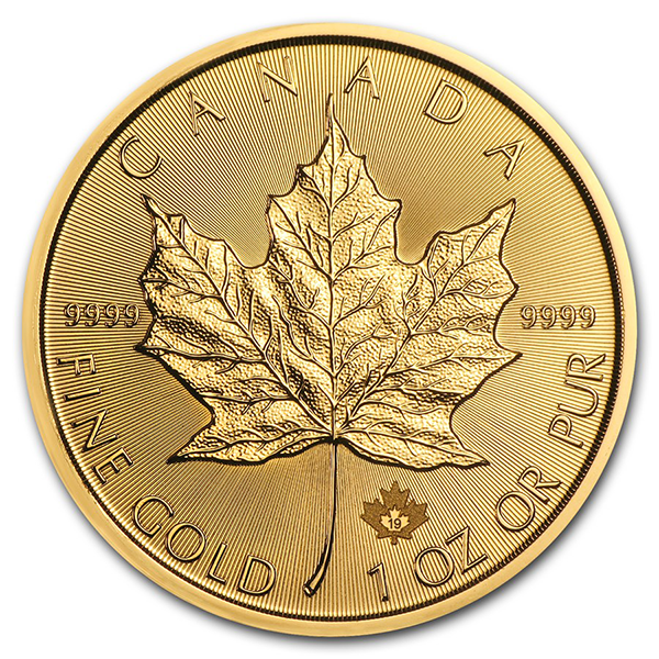 Maple Leaf or 1 once - Tube de 10 - 2019 - Royal Canadian Mint