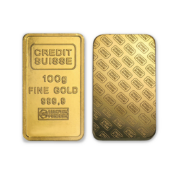 Lingot d'or 100 grammes | Crédit Suisse