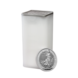 Pièce d'argent Britannia 1 once | Tube de 25 | 2026 | Royal Mint