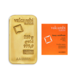 Lingot d'or coulé 250 grammes | Valcambi