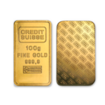 Lingot d'or 100 grammes | Crédit Suisse