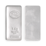 Lingot d'argent coulé 1 kilogramme | JBR