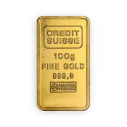 Lingot d'or  100 grammes - Crédit Suisse