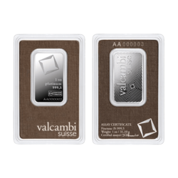 Lingot de platine 1 once | Valcambi