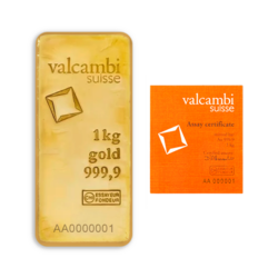 Lingot d'or coulé 1 kilogramme | Valcambi