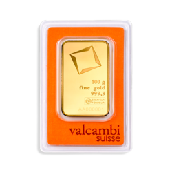 Lingot d'or 100 grammes | Valcambi