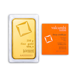 Lingot d'or 250 grammes | Valcambi