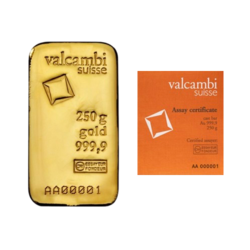 Lingot d'or coulé 250 grammes | Valcambi