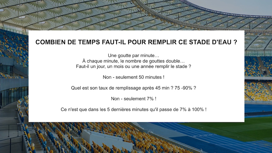 Combien de temps faut-il pour remplir ce stade d'eau ?