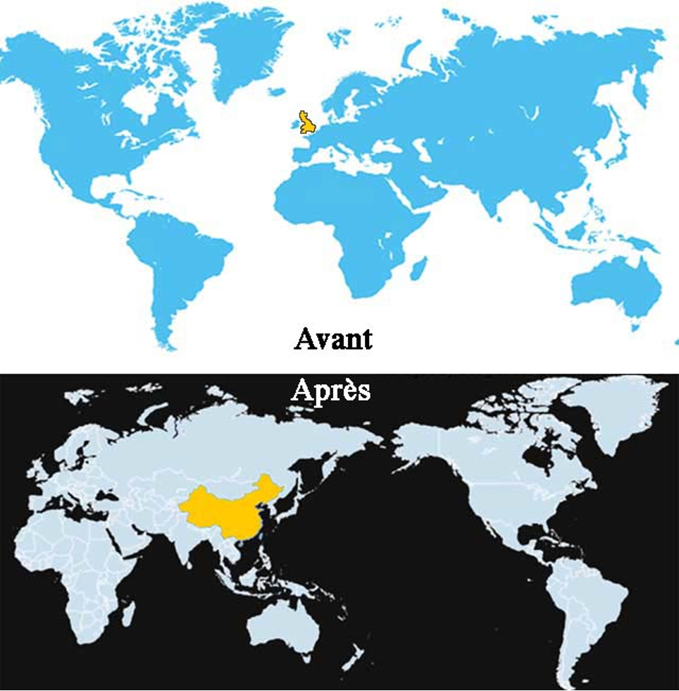 Centre de gravité mondial ne se situe plus en Europe, mais en Asie