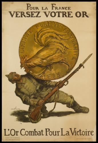 Affiche "Pour la France - Versez Votre Or"