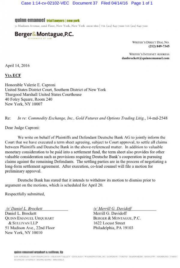 settlement letter